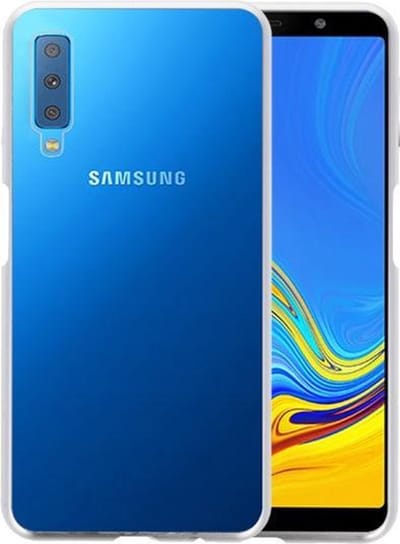 Magnetic Back Cover voor Samsung Galaxy A7 2018 Zilver - Transparant