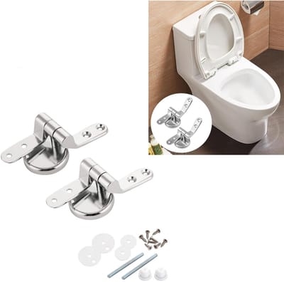 Toiletbril Scharnier Set -WC-bril scharnieren -WC Bril Scharnieren - vervangende bevestiging toiletbril -Vervangende scharnieren - toiletdeksel accessoires - Scharnier Vervangset -Vervangende scharnieren voor wc-bril - verstelbare wc-brilscharnieren