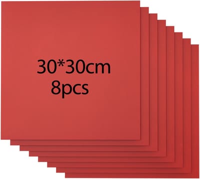 Creatorally 8 stuks Plaat - rood Multiplex Zonder Verf - Multiplex Platen - 3mm - 30x30cm - Perfect voor Pyrografie Lasersnijden CNC Fretwerk Rolzaag Freeswerk - Modelbouw Laser Snijden Graveren