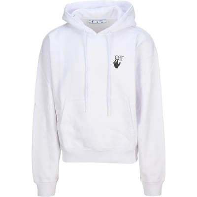 Off-White Caravaggio Lute Design Schwarzer ubergrosser Kapuzenpullover