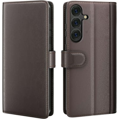 Amorus Samsung Galaxy S26 Luxe Lederen Bookcase Bruin