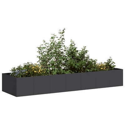 vidaXL - Plantenbak - 280x80x40 - cm - staal - zwart