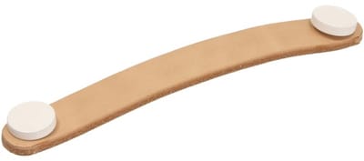 Gamet UL24 Serie - Leren Handgreep - Wit Glanzend - 128mm - Staal Afwerking