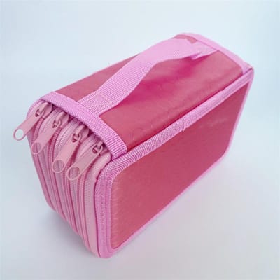 72 Gaten Etui 4 Lagen Potlooddozen Meisjes Organizer Pennenzak Kunstschoolbenodigdheden Leuke Schrijfwaren roze
