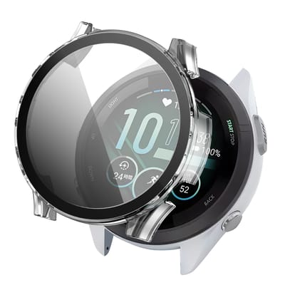 Screen protector - Geschikt voor Geschikt voor Garmin Forerunner 265S - Full Cover Hard Case / Beschermend Hoesje - Transparant