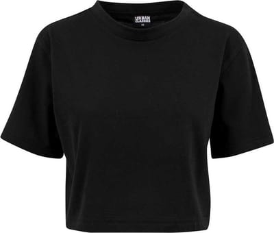 Urban Classics - Short OVersized Crop top - XXL - Zwart