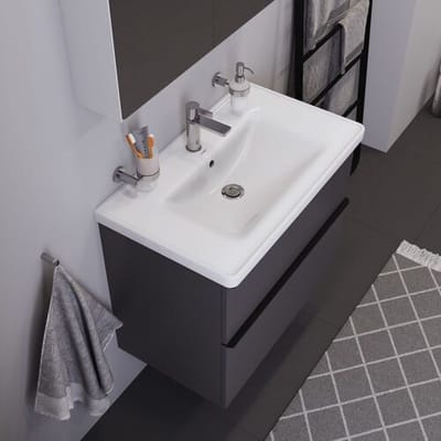 Duravit D-Neo furniture washbasin 80 cm, with 1 tap hole and overflow 2367800000