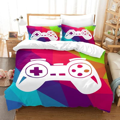 Dailygoods - Gaming Beddengoed Set Jongens - Microvezel Dekbedovertrek met Gamepad Print