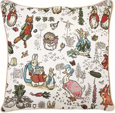 Signare - Kussenhoes - Luxe gobelinstof - Peter Rabbit - Pieter Konijn - 45x45 cm