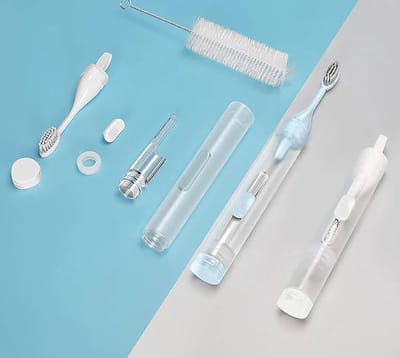 Tandenborstel | Reistandenborstel met tandpasta dispenser