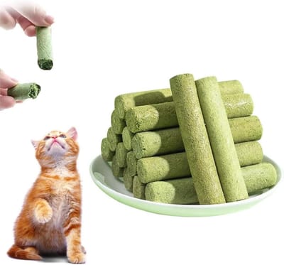 Allecto Plus - 10 stuks Kattensnacks met Kattengras 50 g - Gevriesdroogde Kattensnack voor Tandenverzorging