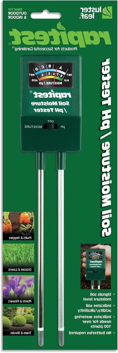 Bodem Tester - pH Vochtigheid - Planten Verzorgen - Geen Batterijen Nodig - 23 cm - Zwart