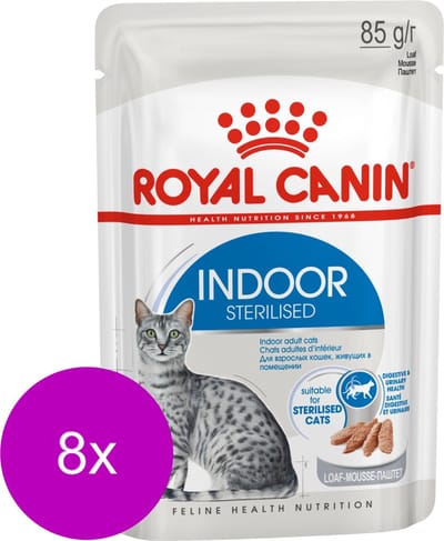 Royal Canin Indoor In Gravy - Kattenvoer - 8 x 12x85 g Bonuspack