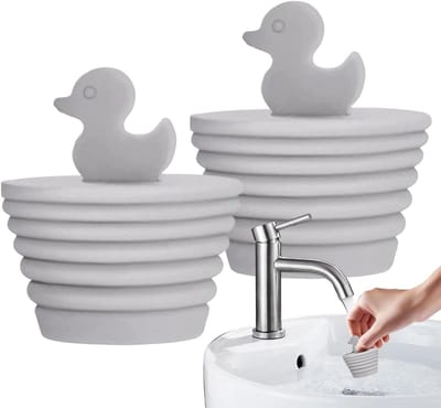 Afvoerstop Gootsteen - Badkuip Stop - Water Dicht Maken - Hoge Afdichting Prestaties - 4.7 cm Doorsnede - Grijs