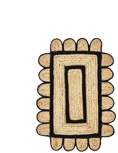 House Doctor Deurmat Denta Zwart naturel 60x90 cm