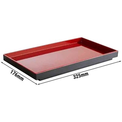 GGM Gastro (6 Stück) GN-Tablett 1/3 - ASIA PLUS - Melamin - Höhe: 30mm - Schwarz