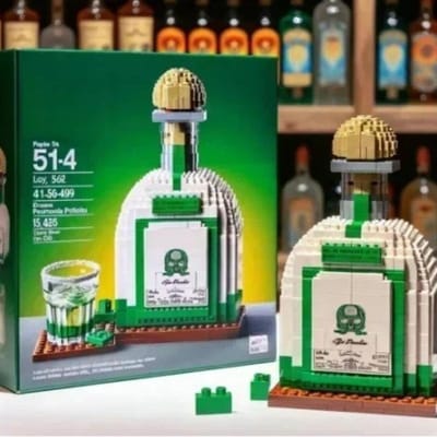 Bouwstenen whiskyfles geïmporteerde wijnfles decoratieset geavanceerd wijn cultureel baksteen speelgoed cadeau geef vrienden 2025 NIEUW NO BOX