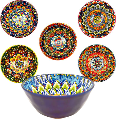 Purepeak Tapas Bordjes Set 6 Stuks - Tapas Schaaltjes - 10 x 6.3 cm - Dipschaaltjes voor Snacks - Sausbakjes - Borrel Schaaltjes - Aperitief Schaaltjes
