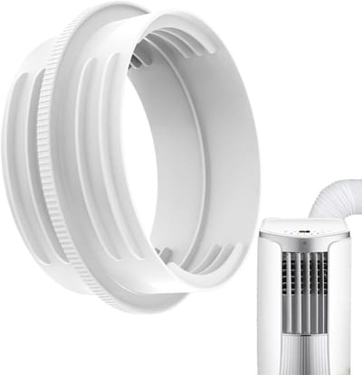 130/150mm Universele Airco Slang Koppeling | 17x17cm Hitbestendige Adapter Met Luchtdichte Afdichting | 5.9 Inch Verlengstuk Voor Mobiele Airco Uitlaat | Ventilatieleiding Raamunit Accessoire | Eenvoudig Te Monteren Zonder Gereedschap| Cyslmuk®