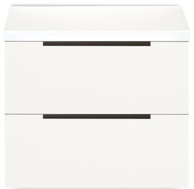 Seville Badmeubelset 60 cm - Wastafelblad Wit Hoogglans Edge Greep