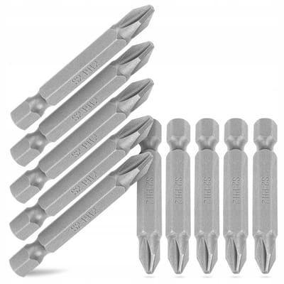 Wkręt-met PH2 Bits 50mm 10 Stuks - Sterk en Magnetisch