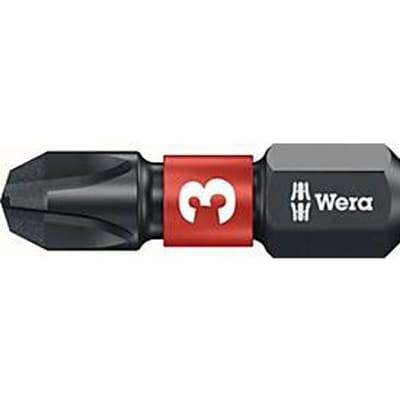 WERA Bit 851/1 IMP DC PH3, L 25 mm 1/4 inch C6.3, diamant gecoat, slagpin, 10 stuks