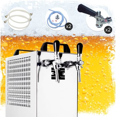 Complete set - Biertap - Kontakt 40/K 2-kraans, 50 liter/u - met Adapter 5 liters, NC Adapter - Beertender, Thuistap, Bierkoeler