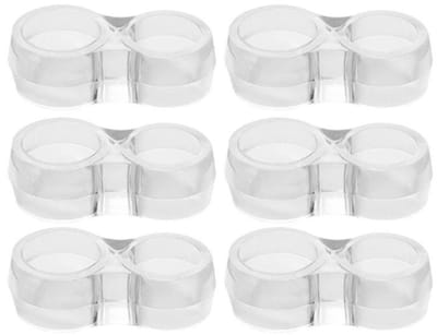 6 Stuks - Deurstoppers - Transparant - 16,5 mm/23 mm - PVC - Deurgreepbumper - Deurkrukbeschermer - Herbruikbare - Elastisch - Antibotsingsring - Antibotsingsbuffer - Voor het beschermen van muren en meubels