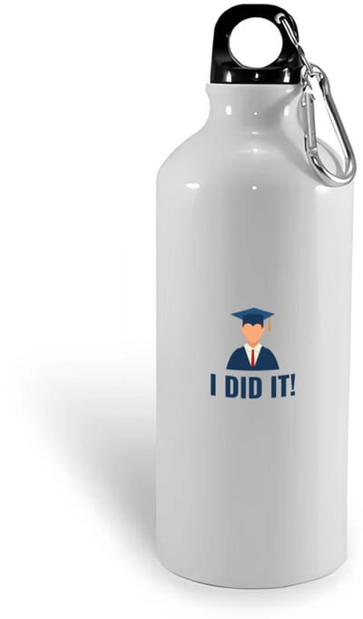 Hacebo® - I did it! waterfles - Geslaagd - iemand die is geslaagd - gelukt - gefeliciteerd - examen - school - diploma gehaald - cadeau - kado - geschenk - gift - water fles - 400ML