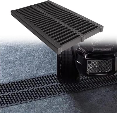 Afvoergoot - Drainagesysteem - Waterafvoer buiten - Antislip ontwerp - 50x20x4 cm - Zwart