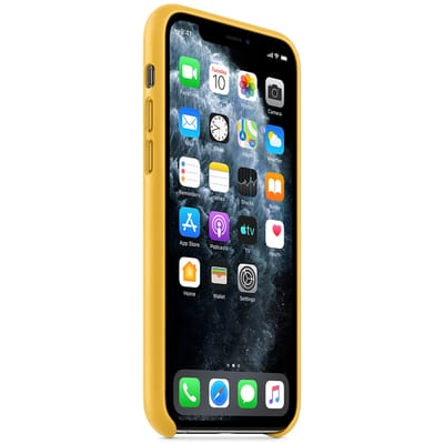 Leather Backcover voor de Apple iPhone 11 Pro - Meyer Lemon