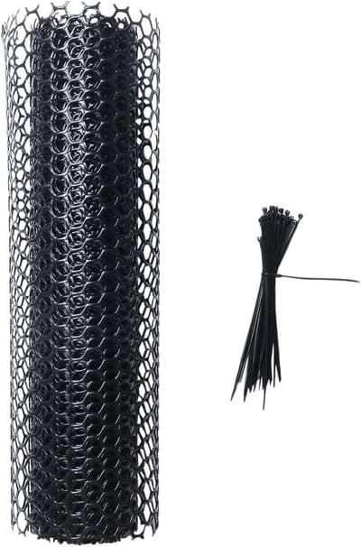 Herbruikbaar Plastic Gaas - Zeshoekig Net - Tuin Beschermen - Lichtgewicht Flexibel - 40 x 300 cm - Zwart