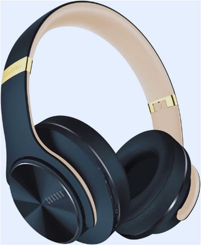 Bluetooth Koptelefoon Over Ear - Tot 90 Uur Draadloze Koptelefoon met 3 EQ-Modi, Dubbele 40mm Drivers, Geheugen-Eiwit-Oorkussens en Ruisonderdrukking Microfoon voor Smartphones/PC/TV - Asfaltgrijs