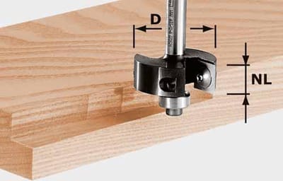 Festool HW S8 D38/12 Keermes-sponningfrees - 491085