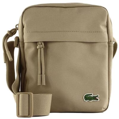 LACOSTE Schoudertas Neocroc Vertical Camera Bag Roasted Cashew Kaki