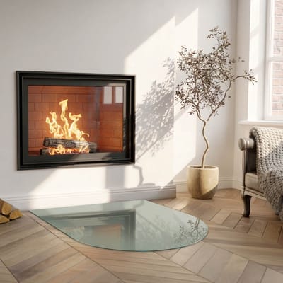 Coloray Vloerplaat Houtkachel - Vloerplaat voor Houtkachel - 100 cm x 100 cm - Vloerplaat Open Haard - Groente Vloerplaat Kachel - Plaat Kachel - Plaat voor Onder Kachel - Kachel Vloerplaat - Onderplaat