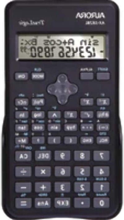 Wetenschappelijke Rekenmachine - Rekenapparaat - Studie en Werk - Dubbele Regel Display - Inclusief Tas - Zwart