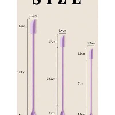 3 pièces Racloir de bouteille vide en silicone, Spatule à fond de teint, Racloir de gel douche violet