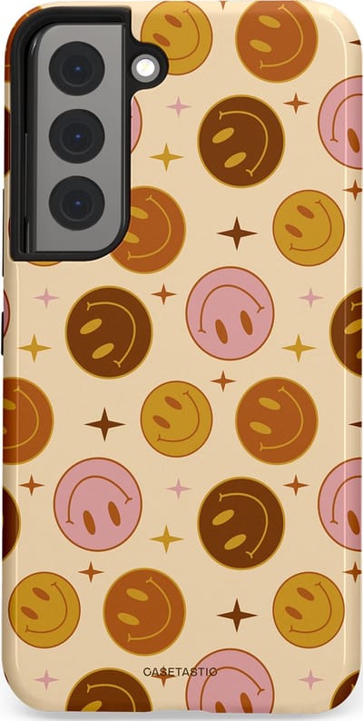 Casetastic Hoesje Geschikt voor Samsung S22 - Stijlvolle Beschermende Duo-layer Case - Geluk