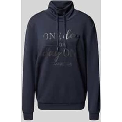 Sweatshirt met opstaande kraag en tunnelkoord, model 'BANU'