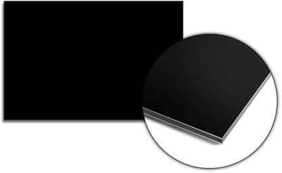 KitchenArt - Pure Black Spatscherm - 60x40 cm - Spatscherm Achterwand Keuken - Spatwand Keuken