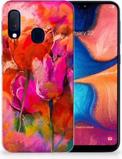 Hoesje maken Samsung Galaxy A20e Tulips
