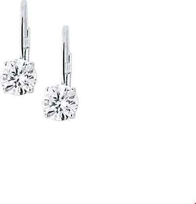 TFT Oorhangers Franse Haak Zirkonia Zilver Gerhodineerd Glanzend