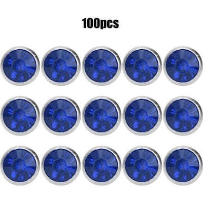 B Acryl Diamant 8mm Decoratieve DIY Stud Kleding Accessoire 8mm Zilveren Rand CrystalBright Rood