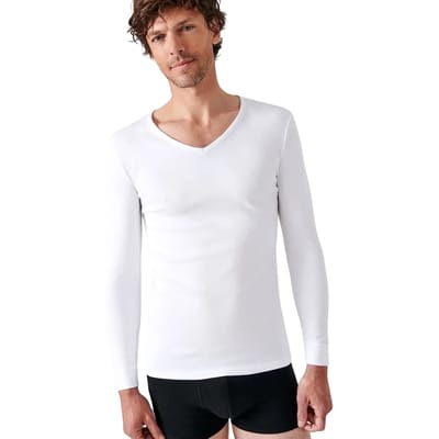T-shirt met lange mouwen en v-hals Damart Thermolactyl