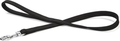 Beeztees leren looplijn Buffalo. Zwart. 100 cm x 22 mm.