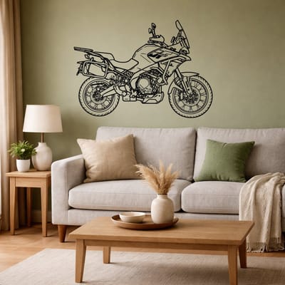 BR2Laser CFMOTO 700MT – Wanddecoratie – Lasergesneden Hout – Motorkunst – 35 cm Breed