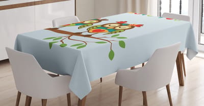 ABAKUHAUS Romantisch Tafelkleed, Affectiebericht, Gepersonaliseerde print Heldere kleuren zonder te vervagen Wasbaar voor buitenruimte, 140 x 240 cm, Multicolor
