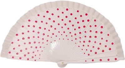 Spaanse Waaiers - Puntwaaier Decoratie - Dans Accessoire - Dubbelzijdig Beschilderd - 23 cm Lengte - Meerkleurig