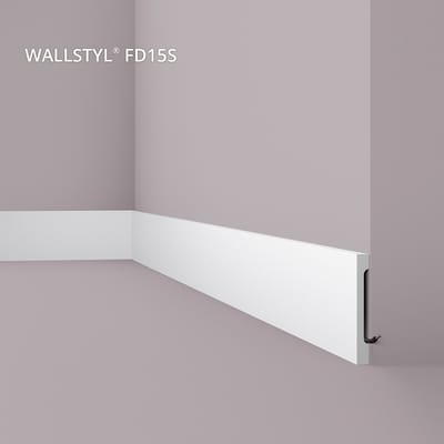 Plint NMC FD15S WALLSTYL Noel Marquet Sierlijst Lijstwerk modern design wit 2 m